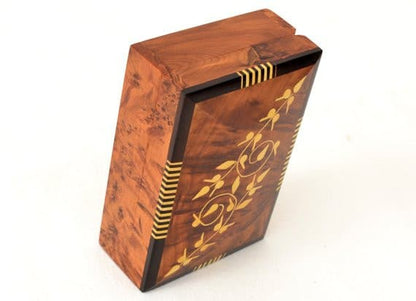 Hand-Carved Rustic Jewelry Box, Moroccan Thuya Wood Box, Memory Box, Keepsake