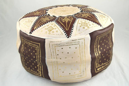 Artsy Leather Ottoman Fassi Brown RP1BFS