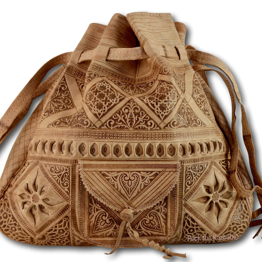 Luxury Women's Leather Bag purse Light Caramel LB1LC