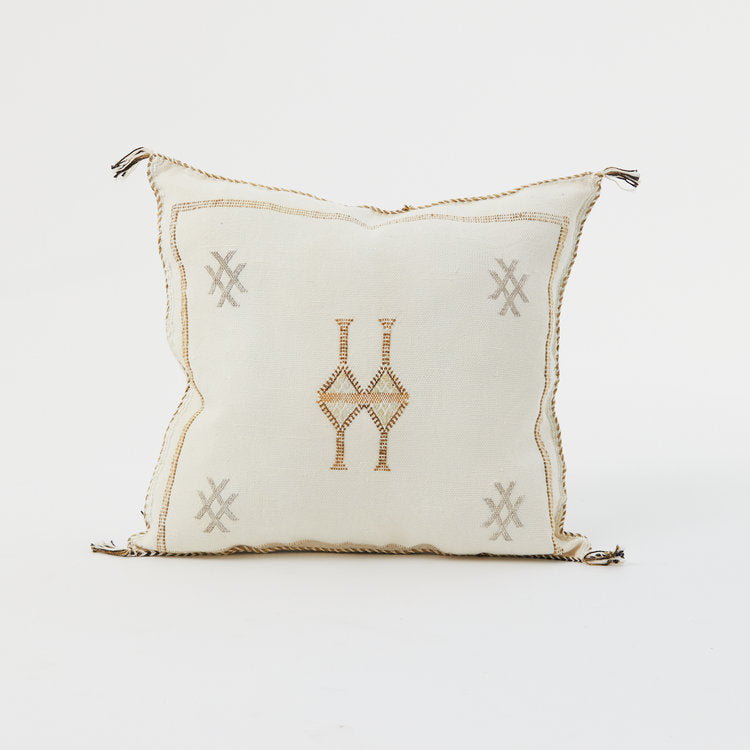 Moroccan hand-loomed pillow cover showcasing traditional craftsmanship